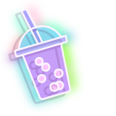 Neon Bubble Tea and Taco