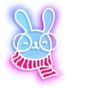 Neon Bunnies in Scarves