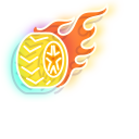 Neon Car and Wheel