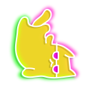 Neon Cat in Sunglasses