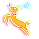 Neon Christmas Deer