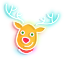 Neon Christmas Deer