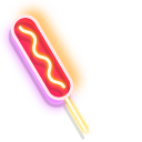Neon Corn Dog and French Fries