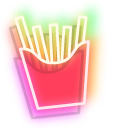 Neon Corn Dog and French Fries