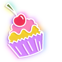 Neon Cupcake