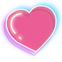Neon Cupid and Heart