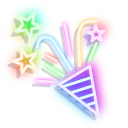 Neon Disco Ball and Party Popper