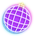Neon Disco Ball and Party Popper