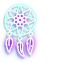 Neon Dream Catcher and Moon