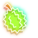 Neon Durian and Mangosteen