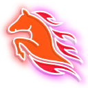 Neon Fire Horse