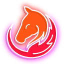 Neon Fire Horse