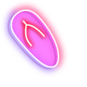 Neon Flip Flops and Waves