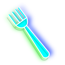 Neon Fork and Knife