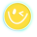Neon Good Luck Hand Sign and Smile