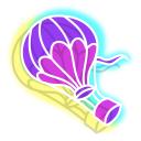 Neon Hot Air Balloon