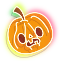 Neon Jack-o'-Lantern
