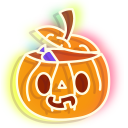 Neon Jack-o'-Lantern