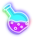 Neon Laboratory Flask