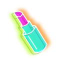 Neon Lipstick and Perfume