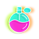 Neon Lipstick and Perfume