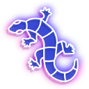 Neon Lizard and Frog