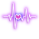 Neon Love Hand and Heart Beats