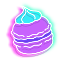 Neon Macaron and Roll Cake