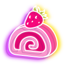 Neon Macaron and Roll Cake
