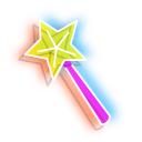 Neon Magic Wand and Cupcake