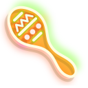 Neon Maracas and Sombrero