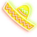Neon Maracas and Sombrero