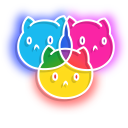 Neon Mouse and Cats