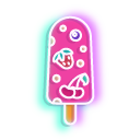 Neon Orange and Berry Popsicles