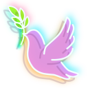 Neon Pigeon and Leaf