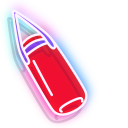 Neon Punching Bag and Boxing Glove