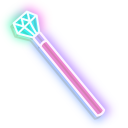 Neon Queen Crown and Scepter
