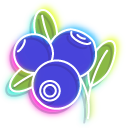 Neon Raspberry and Blueberries