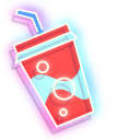 Neon Soda and Burger