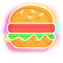Neon Soda and Burger