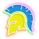 Neon Spartan Helmet