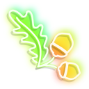 Neon Squirrel and Acorn