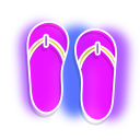 Neon Sunglasses and Flip-Flops