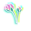 Neon Water Lilies