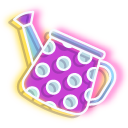 Neon Watering Can and Houseplant
