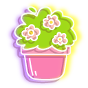 Neon Watering Can and Houseplant