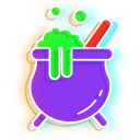 Neon Witch's Hat and Brew