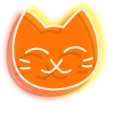 Orange Cat Neon