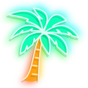 Palm Tree and Flamingo Neon
