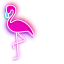 Palm Tree and Flamingo Neon